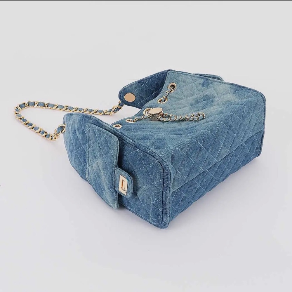 ShopEvelynne Blue Denim Shoulder Bag - Picture 6 of 6